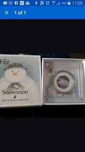 Schneemann 50p Münze Silber PP 2018 Royal Mint - Bild 1 von 2