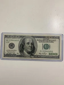 100 dollar bill 2006 Rare Ladder Serial Number # 11433265 - Picture 1 of 2