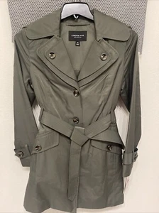 💕NWT London Fog Women’s Rain Coat Sz Petite /XS Green Gorgeous W/ Hood💕 - Picture 1 of 9