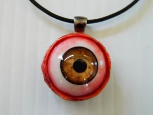Halloween Horror Prop - EYEBALL Pendant for costume or cos play! (Brown) - Picture 1 of 1