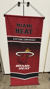 NBA Basketball MIAMI HEAT Eastern Conference Large 18 x 44 Vertical Wall Banner - Picture 1 of 3