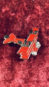 Pin/broche vintage años 70 rojo avión barron iluminado con batería intermitente operado - Imagen 1 de 5
