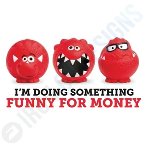 COMIC RELIEF - FUNNY MONEY RED NOSE DAY - IRON ON TSHIRT TRANSFERS - A6 A5 A4 - Picture 1 of 5