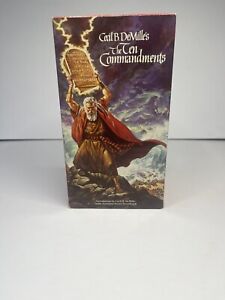 The Ten Commandments Cecil B DeMille VHS Set Charlton Heston 10 Commandments