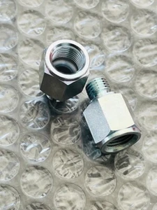 2 Stück Reduziernippel Innen: M10x1 Außen: M8 x 1,0 Stahl verzinkt Bohrung Ø3 mm - Bild 1 von 2