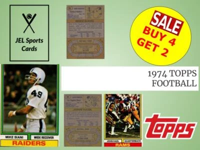 1974 TOPPS FOOTBALL~YOU PICK~COMPLETE YOUR SET~BUY 4 GET 2~FAST SHIPPING~VINTAGE - Image 1 of 2