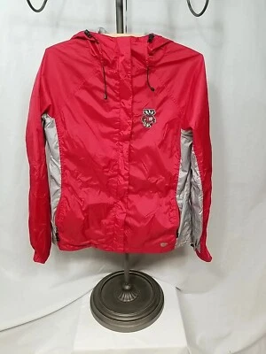 Wisconsin Badgers Colosseum Athletics Red Women's Windbreaker Rain Jacket Size M - Image 1 of 4