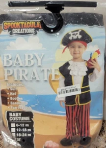 Spooktacular Creations Baby Boy Striped Pirate Halloween Costume 3T - Picture 1 of 5