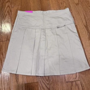 NWT French Toast Girls Plus Two Tab Pleated Skort Khaki School Uniform Size 16 - Picture 1 of 5