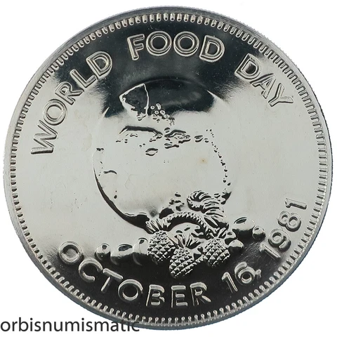 1981 JAMAICA 1 DOLLAR FAO WORLD FOOD DAY 16 OCTOBER EXCELLENT NEW UNC BU G394 Cover