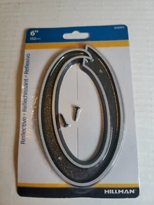 Hillman 845892, Number #0 - 6" Reflective & Weatherproof Plastic w/screws NEW - Picture 1 of 5