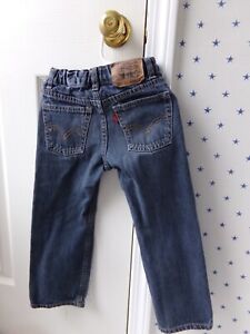 $42 Boys Levi's 514 Slim Straight Dark Wash Classic Levis Red Tab Jeans Size 5