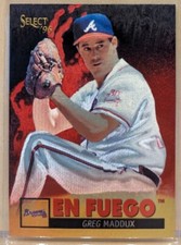 1996 Select EN FUEGO #4 Greg Maddux Braves HOF RARE DUFEX INSERT