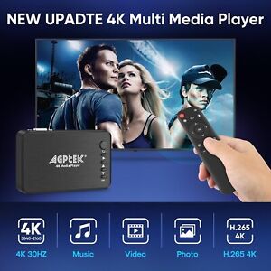 CASE BOX MULTIMEDIALE per TV con TELECOMANDO HDMI AV VGA 4K MEDIA PLAYER USB