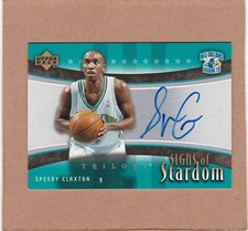 2005-06 Upper Deck Trilogy Signs of Stardom Speedy Claxton Auto #SS-SP