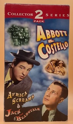 Abbott & Costello 2 Pack Africa Screams & Jack And The Bean VHS 1996 Release - Image 1 of 4