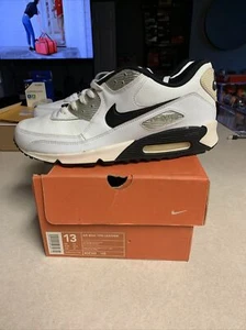 Herren Vintage 2002 Nike Air Max 90 1990 Leder weiß/schwarz Größe 13 DS selten neu - Bild 1 von 9