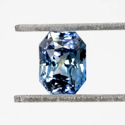 Natural Parti Sapphire 1.08ct Radiant 6.1x4.6mm Blue Yellow Sri Lanka Eye Clean - Image 1 of 4