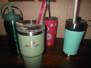 4 PIECE LOT OF STAINLESS STEEL TUMBLERS CUPS LINKIT STANDLY KATE SPADE SPRINKLES - Picture 1 of 19
