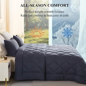 MIOTO 132x120 Alaskan King Bettdecke, Extra Large Oversized, Betteinsatz, grau - Bild 1 von 4