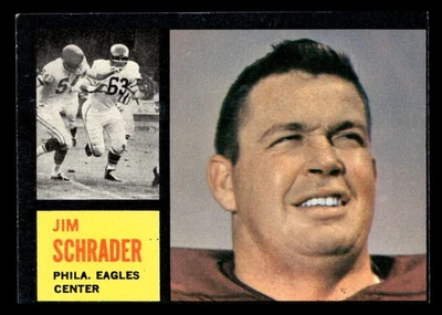 1962 Topps #121 Jim Schrader Ex-Mint SP Eagles ID:489192 - Image 1 of 2