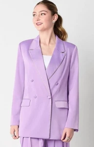 Johnny Wujek Women's Embossed Suit Jacket Blazer in Lillac Breeze Medium $199 - Picture 1 of 6