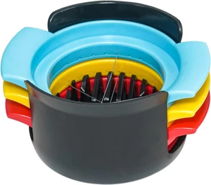 3-In-1 Egg Slicer for Hard Boiled Eggs, Stainless Steel Wire Egg Cutter/Dicer wi - Picture 1 of 12