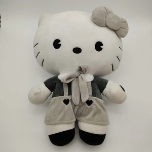 Peluche Hello Kitty Monocromatico Retrò 18" Nero Grigio Bianco Sanrio - Foto 1 di 4