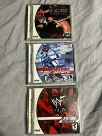 Sega Dreamcast Lot - WWF Attitude Jeremy McGrath & ECW Revolution CIB Tested