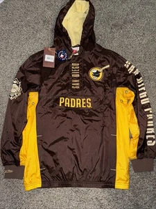 Mitchell & Ness San Diego Padres Lightweight 1/2 Pullover Jacket Men’s Sz S Rare - Picture 1 of 12