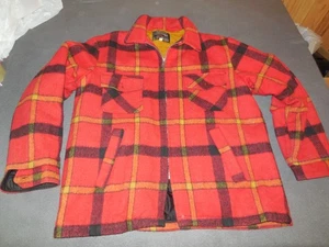 DC6 Vtg 60's Oakbrook Sportswear Kings Road Plaid Mackinaw Wool Men's Size 44 - Picture 1 of 9