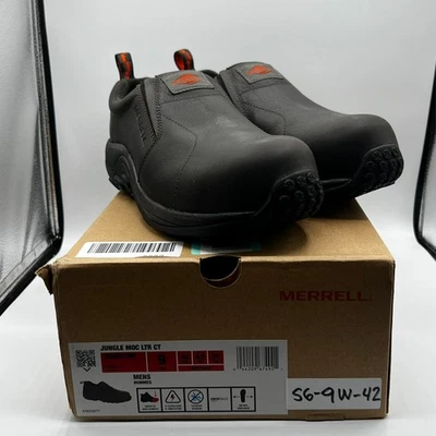 Sapatos de Trabalho Merrell Masculino Jungle Moc LTR CT CSA J003345W Marrom Tamanho 9 W Largo NOVO - Imagem 1 de 4