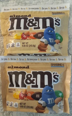 Bolsa M&M'S ALMEND Chocolate Caramelo Compartir Tamaño 8.60 OZ, Caduca 3/2026, DOS BOLSAS Foto 1 de 2