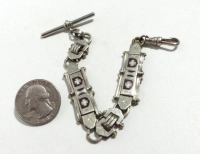 GREAT VINTAGE RETRACTABLE POCKET WATCH CHAIN 16 cm STRETCHABLE to 17 cm 22.8 G - Image 1 of 4