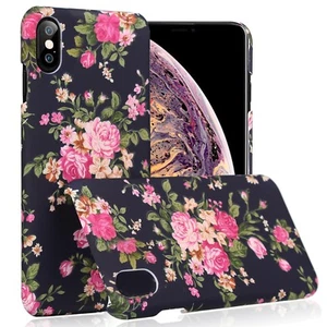 For Apple iPhone XS Max Flower Case for Girls Women, Floral Vintage Chic Cover - Picture 1 of 14