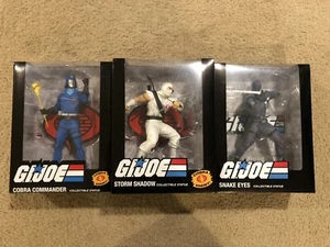 GI Joe PCS Statues Lot Cobra Commander Storm Shadow Snake Eyes - Picture 1 of 2