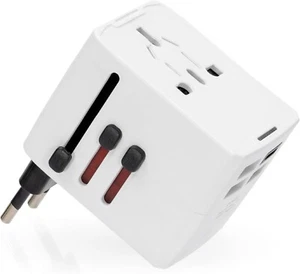 Adattatore Universale Da Viaggio 4 USB E AC, Compatibile Con 150 Paesi - Ideale - Foto 1 di 8