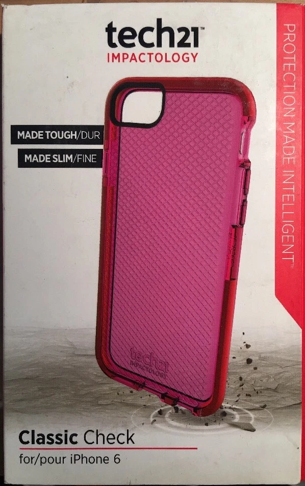 Tech21 Classic Check Case Cover iPhone 6/6s PINK - Image 1 of 1