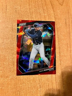 2023 Panini National VIP - Alex Rodriguez - Red Cracked Ice Prizm #d /199 - Image 1 of 2