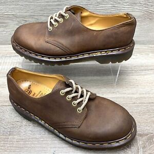 Vtg Dr Martens Women's Oxford Shoes Brown Leather Size US 10 UK 8 MADE ENGLAND
