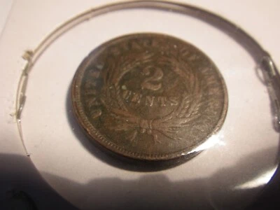 1865 US "2-Cent"- Copper Coin in Fine Condition - Image 1 of 3