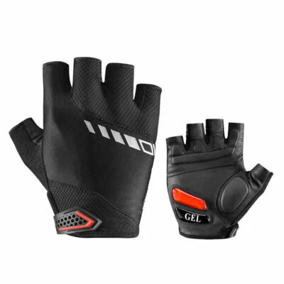 ROCKBROS Fingerlos Handschuhe Fahrradhandschuhe Halbfinger Sport GEL Gr.7.5-12
