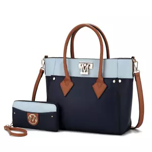 Brynlee Women's Tote Bag & Wristlet Wallet, Crossbody Purse Handbag 2 Pcs - Picture 1 of 12