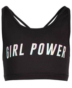 Ideology Big Girls Power-Print Sports Bra - Picture 1 of 6