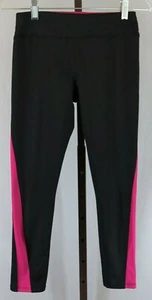 Athletic Works Girls Pants Black Pink Stripe Activewear Size Large 10/12 - Picture 1 of 5
