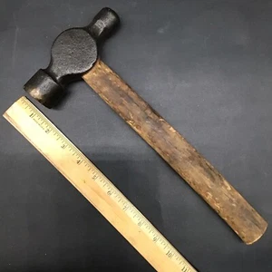 Vintage UNUSUAL ball peen Hammer 1 3/4 lb Blacksmith Handmade tools - Picture 1 of 7