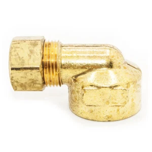 Thrifco 6970003 #70 1/4 Inch x 1/8 Inch Lead-Free Brass Compression FIP Elbow - Picture 1 of 6