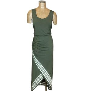 NWT Chico's Tie Dye Wrap Hem Maxi Dress Sz 2 (12/14) Green #270L - Picture 1 of 10