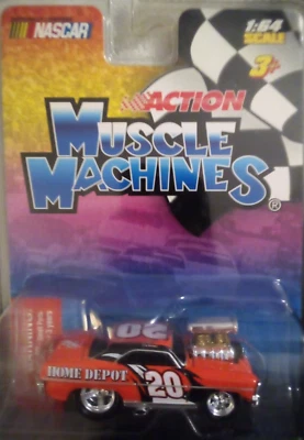Muscle Machines Action Tony Stewart Home Depot #20 Smoke 1:64 NASCAR Chevy Nova Foto 1 de 2