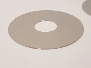 100x Mirror Plate with Hole Round for Decoration approx. 6.5 cm x 1 mm - Picture 1 of 5